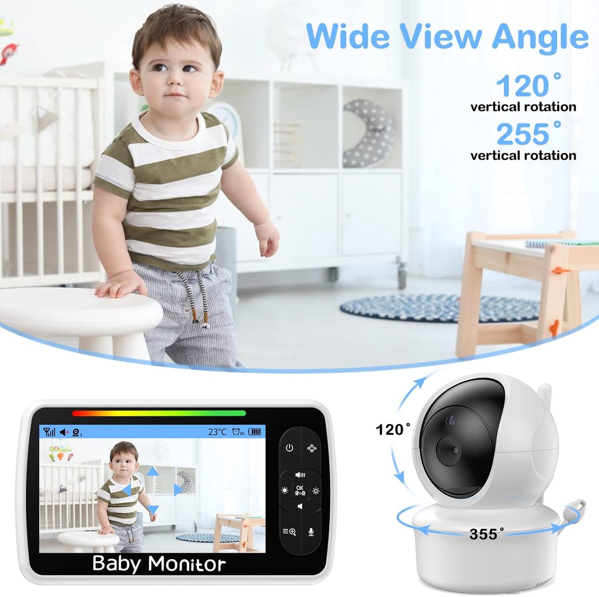 Babyfoon met camera en audio