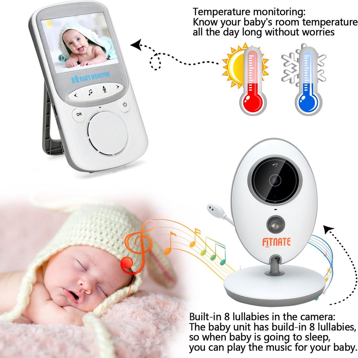 Babyfoon met camera en audio