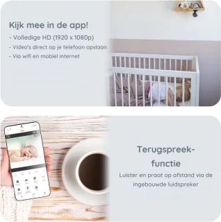 Babyfoon met Camera en Scherm - Draagbare Baby Monitor