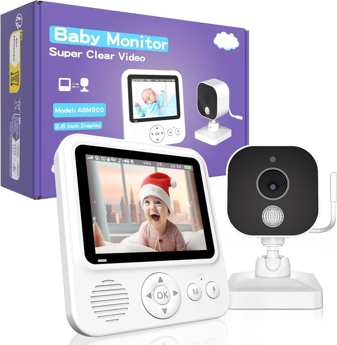 De Babyfoon met camera Oplaadbaar Intercom Systeem in één oogopslag