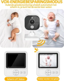 Babyfoon met camera Oplaadbaar Intercom Systeem