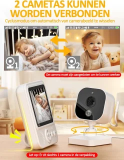 Babyfoon met camera Oplaadbaar Intercom Systeem