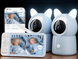 Babyfoon met camera - video monitor - blauw