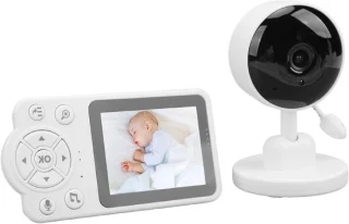 Babyfoon met camera - videomonitor - wit
