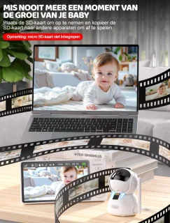 Babyfoon Met Camera Wifi HD 355° Rotatie Tweerichtingscommunicatie