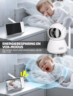 Babyfoon Met Camera Wifi HD 355° Rotatie Tweerichtingscommunicatie
