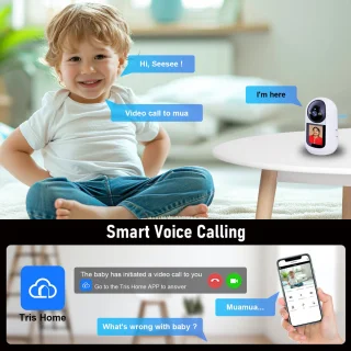 Babyfoon met Camera WiFi - Tweeweg Video & Audio Baby Monitor