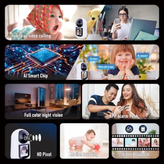 Babyfoon met Camera WiFi - Tweeweg Video & Audio Baby Monitor