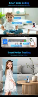 Babyfoon met Camera WiFi - Tweeweg Video & Audio Baby Monitor