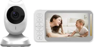 Babyfoon met camera, wit