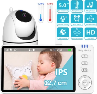 Babyfoon met camera - wit