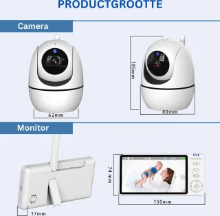 Babyfoon met camera - wit