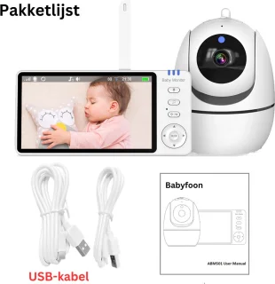 Babyfoon met camera - wit