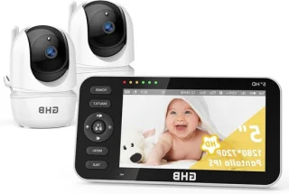 Babyfoon met camera, wit