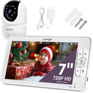 Babyfoon met camera zonder wifi 7 inch scherm 720P HD
