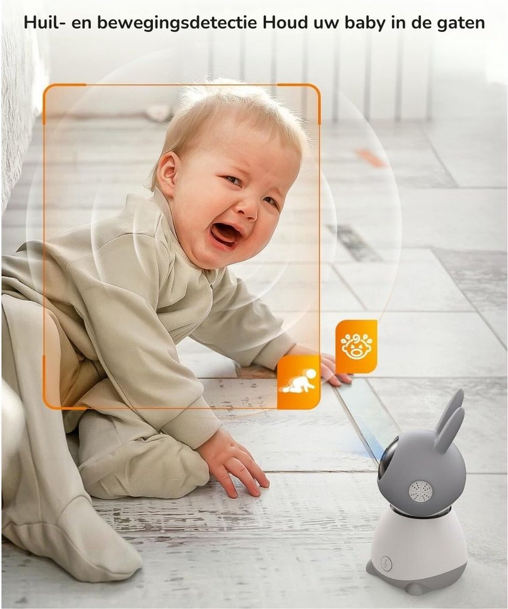 Babyfoon Monitor Met Camera En Scherm - Draagbaar Met App