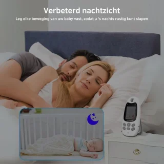 Babyfoon Monitor met Camera en Scherm - Draagbaar - Temperatuurbewaking