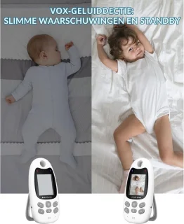 Babyfoon Monitor met Camera en Scherm - Draagbaar - Temperatuurbewaking