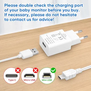 Babyfoon Oplaadkabel Mini-USB