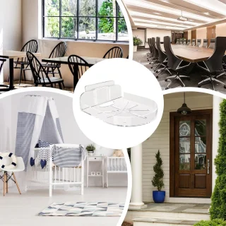 Babyfoon Plank - Baby Monitor Beugel - Babykamer Organiseren - Huurvriendelijke Montage - 12x9.5 cm - Wit