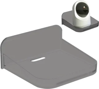 Babyfoon plank camera houder 5x10x12cm transparant grijs