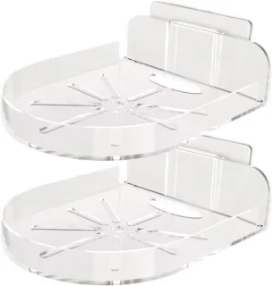 Babyfoon Plank houders set - 12x9.5 cm - wit