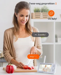 Babyfoon Video 5 Inch 3MP Pan/Tilt Camera