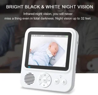 Babyfoon videomonitor 2,8 inch hd wit