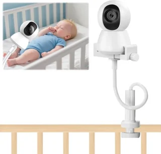 Babyfoonhouder - Camerastandaard Monitor - Baby in de gaten - Flexibele klem - Verlenging 50cm - Zwart