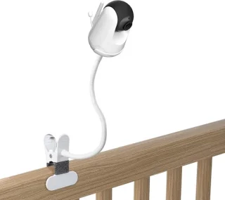 Babyfoonhouder met camerabeugel wit