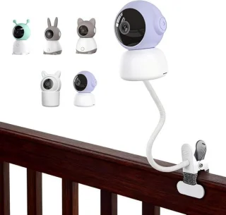 Babyfoonhouder met klem, zwart