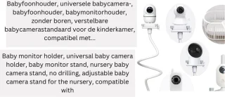 Babyfoonhouder universeel verstelbaar zonder boren