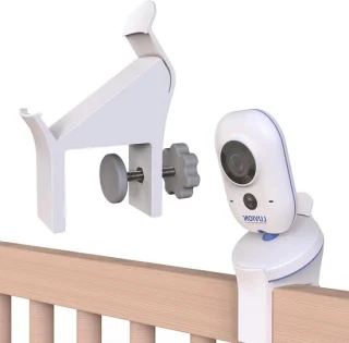 Babyfoonhouder universele bedrandklem wit