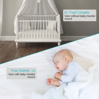 Babyfoonhouder voor wieg en wand