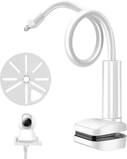 Babyfoonhouder - wiegklem camera standaard - 15 x 10 x 6 cm - wit