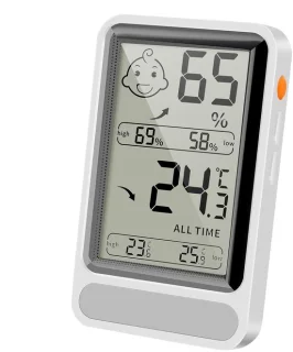 Babykamer monitor hygrometer-thermometer wit