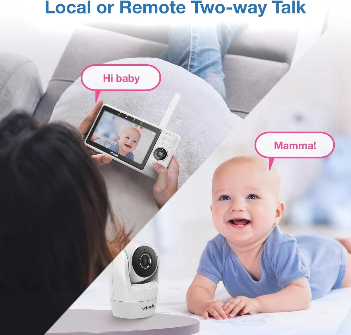 Babymonitor 1080p met Nachtzicht en Tweerichtingscommunicatie