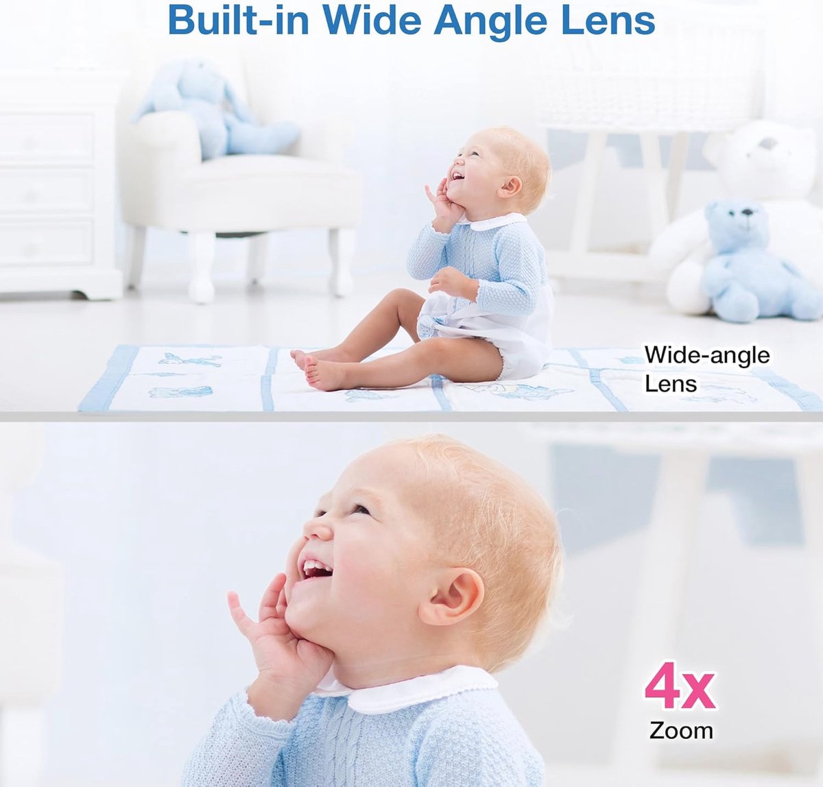 Babymonitor 1080p met Nachtzicht en Tweerichtingscommunicatie