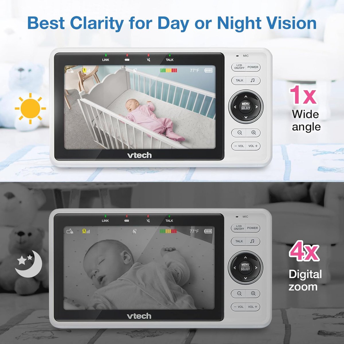 Babymonitor 1080p met Nachtzicht en Tweerichtingscommunicatie