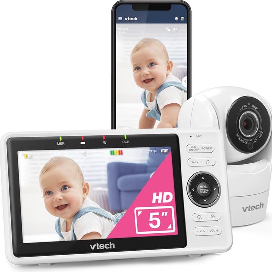 Babymonitor 1080p met Nachtzicht en Tweerichtingscommunicatie