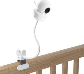 Babymonitorhouder met cameraclip wit