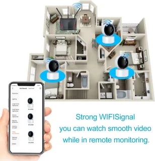 BabyPhone 1296P WiFi met Camera en App Full HD