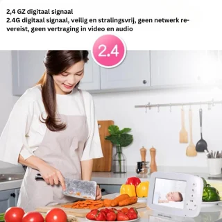 babytelefoon met 3,2-inch LCD HD video en intercom