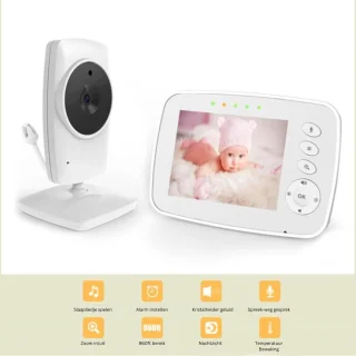 babytelefoon met 3,2-inch LCD HD video en intercom