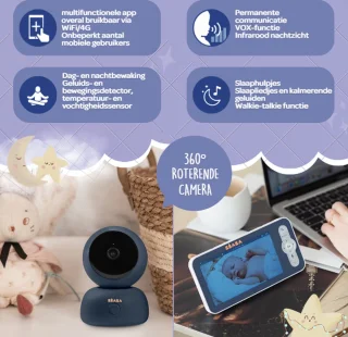 Béaba Zen Premium Babyfoon met Camera Night Blue