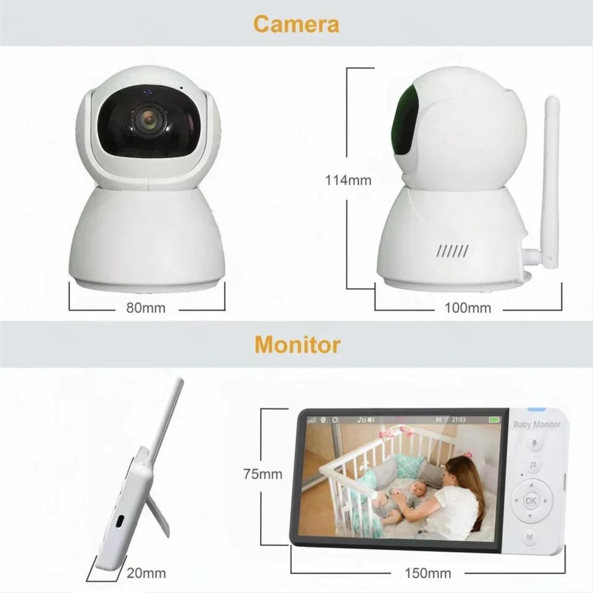 BellissiBo® Babymonitor Babyfoon