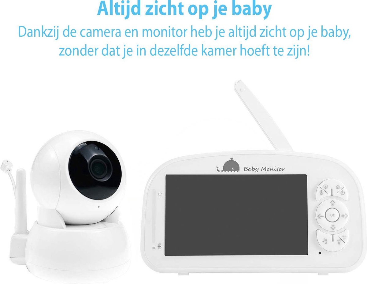 Blossombel Baby Monitor Pro - Babyfoon met Camera Wit