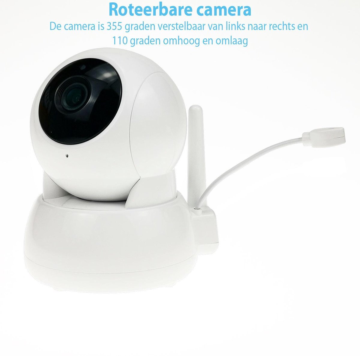 Blossombel Baby Monitor Pro - Babyfoon met Camera Wit