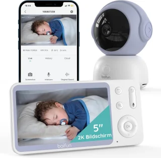 BOIFUN 2K Splitscreen WiFi Babyfoon