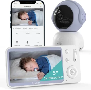 BOIFUN 2K Splitscreen WiFi Babyfoon